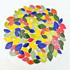 500g/1.1lb Leaf-Shaped Ceramic Mosaic Tiles, Ceramic Mosaic Pieces by Unknown