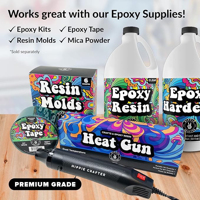 HIPPIE CRAFTER Heat Gun for Crafting, 2-Speed 300W Craft Heat Gun, Mini Hot Air - Image 7