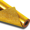 VinylRus Gold Glitter HTV Heat Transfer Vinyl Roll-12 x 10ft Gold by VinylRus