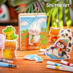 Shuttle Art 63 Pcs Magic Foam Texture Painting Kit Animal Series: 15 Animal - Image 9