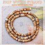 Natural Stone Heishi Beads for Necklace Making, 4 mm x 2 mm Small Flat Round - Image 2