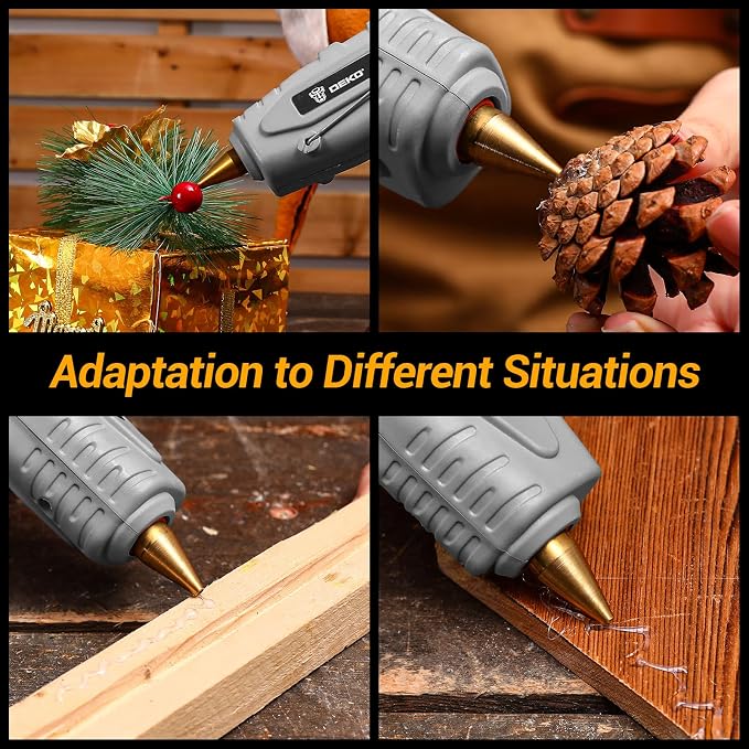 Hot Glue Gun Full Size: DEKOPRO 60/100Watt Dual Temp Hot Glue Gun Kit - Image 7