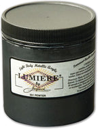 Jacquard Lumiere 8oz Fabric Paint Pewter by Jacquard