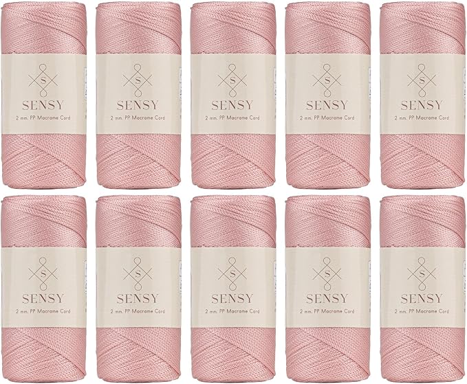 10 Skeins of Sensy Premium 2mm 251 Yards Polyester Rope 100% Polypropylene Cord by SSENSY