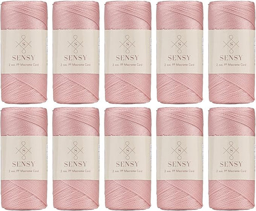 10 Skeins of Sensy Premium 2mm 251 Yards Polyester Rope 100% Polypropylene Cord by SSENSY