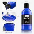 Nicpro Blue Fabric Paint, 8.45 oz Fabric Paint - Image 3