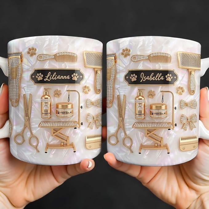 Personalized Funny Groomer Mug for Women, Hairdresser Coffee Cup Gift for - Image 5