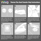 VViViD Silver Metallic Heavy-Duty Iron-on Heat Transfer Vinyl Film - Image 4