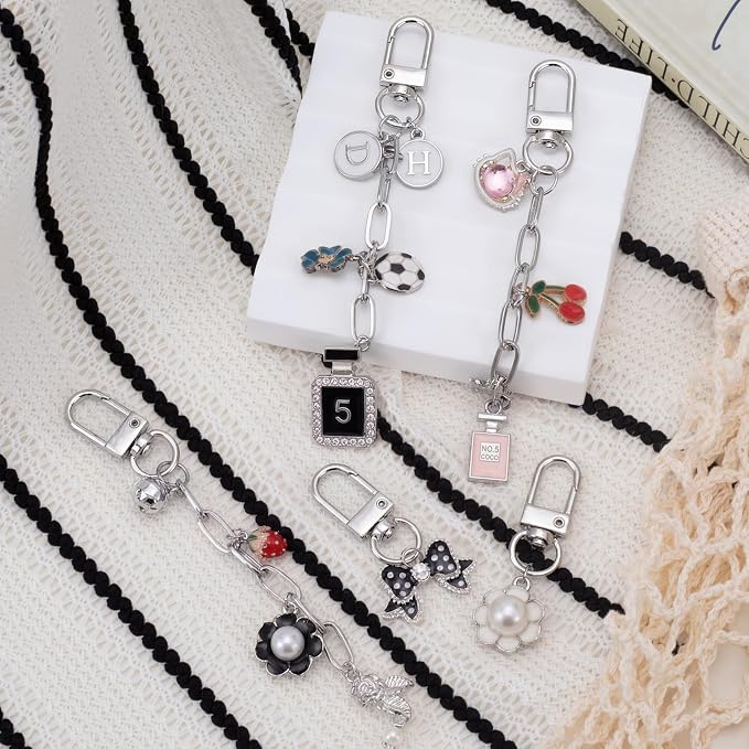 20pcs Silver Keychain Making Kit, Key Ring Swivel Snap Hook Chains, Alloy - Image 7