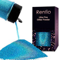 Renfio Holographic Ultra Fine Glitter Powder Metallic Resin Glitter 2.11 Oz PET by Renfio