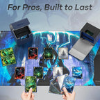Mlikero 4 Pack Card Deck Box, Commander Deck Box Holds 400+ Double-Sleeved Cards - Image 6