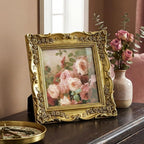 Cuspin 6x6 Gold Picture Frame Square, Vintage Ornate Resin Photo Frame - Image 3