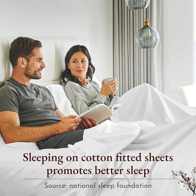 California Design Den 2-Pack 100% Organic Fitted Sheets King Size Only - Image 9