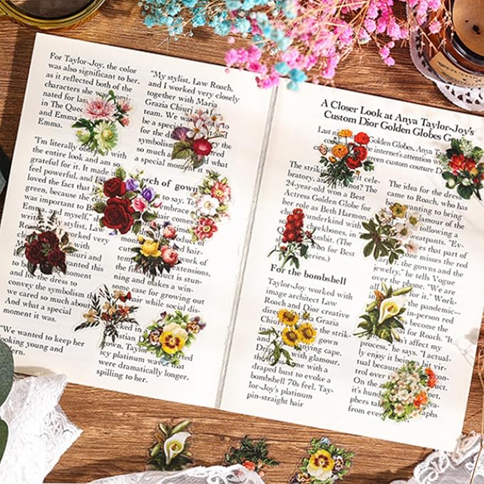 Imeepa 480Pcs Nature Stickers 8 Series Theme Scrapbooking Stickers | Plants - Image 7