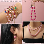 LEOBRO Pearl Beads for Bracelets, Friendship Bracelet Kit, Crafts & DIY Jewelry - Image 7