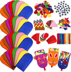 Liliful 32 Pcs Hand Puppet Making Kit Felt Arts and Crafts Sock Puppet Toys by Liliful