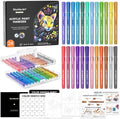 Shuttle Art Automatic Ink Control Acrylic Paint Markers, 24 Metallic Colors by ShuttleArt