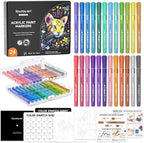 Shuttle Art Automatic Ink Control Acrylic Paint Markers, 24 Metallic Colors by ShuttleArt