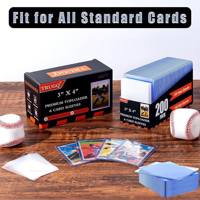 2000 Card Sleeves Toploads for Cards, Premium Standard Size Trading Hard - Image 7