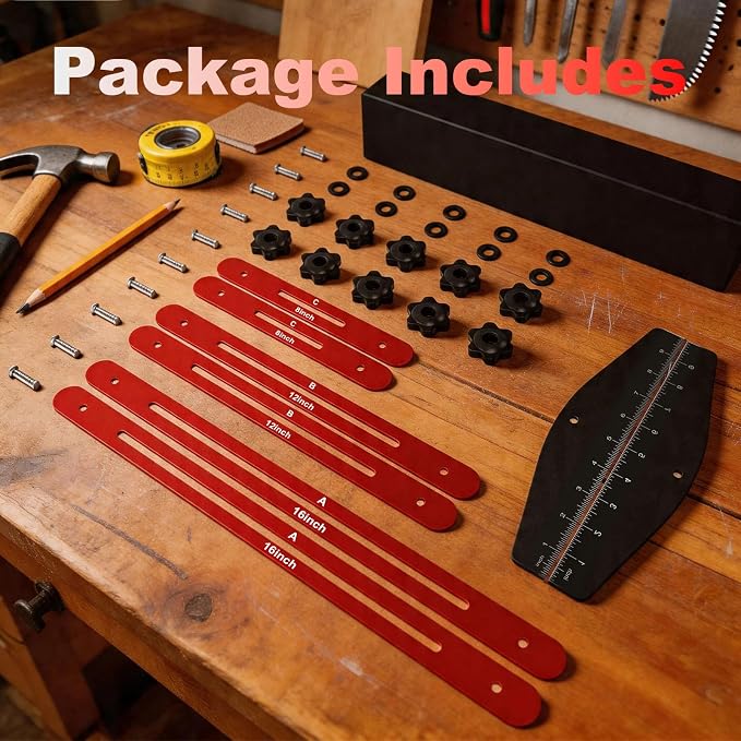 Stair Tread Template Tool, Modular Adjustable Stair Gauge | 10.5-60.5 in - Image 2