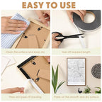 Tatuo 2 Rolls Double Sided Foam Tape PE Foam Tape Sponge Soft Mounting Adhesive - Image 5