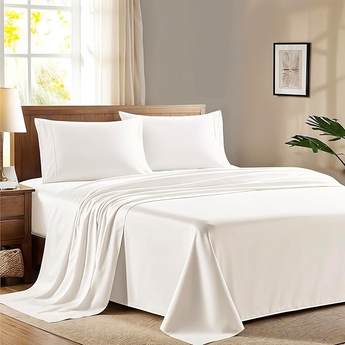 100% Egyptian Cotton Full Size Sheet Set by AshtonSheets
