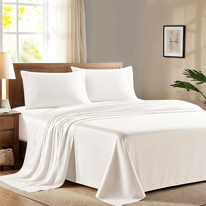 100% Egyptian Cotton King Size Sheet Set by AshtonSheets