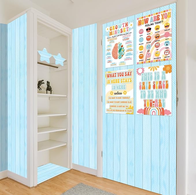 Inkspire Sky Blue Wood Bulletin Board Paper Roll, 14.8FTx47IN Large Reusable - Image 7