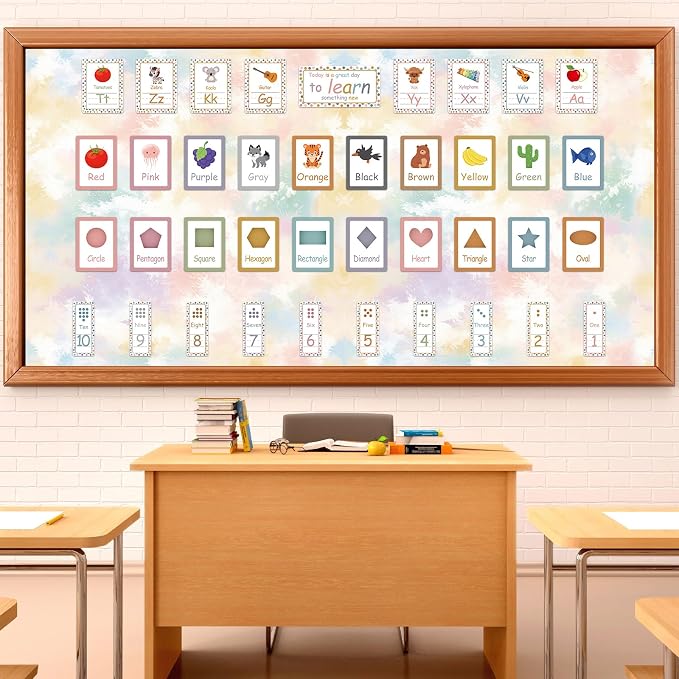 Pastel Tie-Dye Bulletin Board Roll Non-Woven Fabric Poster 16in X 20ft | Back - Image 4