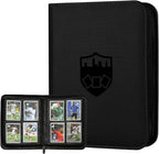 4 Pocket Ringless Side Loading Trading Card Binder, 160 Cards PU Fixed Page by GERMUN