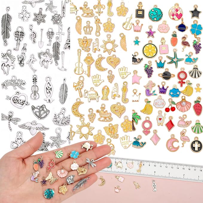 SANNIX 90Pcs Bangle Charms for Jewelry Making - Image 3
