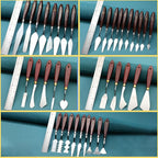 Lasnten 37 Pcs Palette Knife Set Pallet Knife Set Stainless Steel Paint Spatula - Image 2