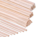 222Pcs Balsa Wood Sticks Variety Wood Strips Balsa Square Wooden Dowels Rod | by Piklodo