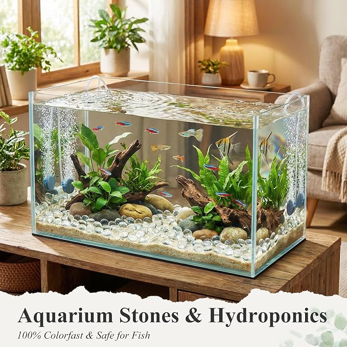DomeStar 1 LB Glass Beads, Vase Fillers | Aquarium Decor, Fish Tank Rocks DIY - Image 5