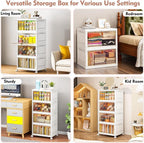 CTSNSLH 4 Tier Plastic Storage Bins - 28Qt Stackable with Lids - Image 4