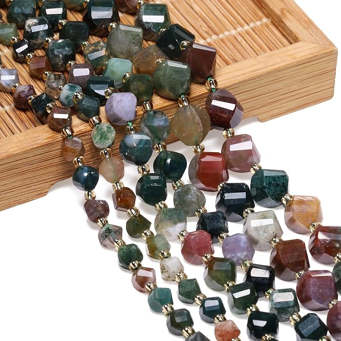 42pcs Natural Indian Agate Stone Beads - Image 4