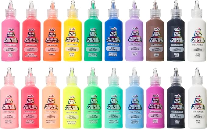 Tulip Puff Paint 20-Color Party Pack, Nontoxic & Waterproof Craft Paint - Image 2