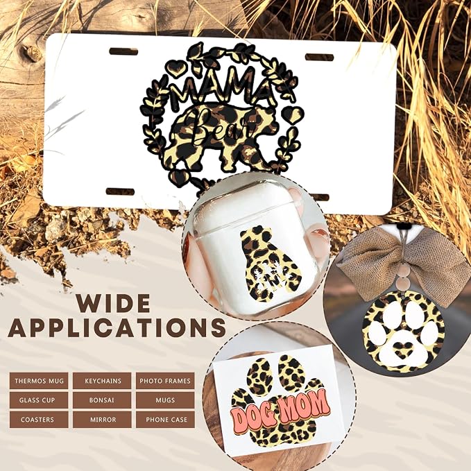 Tintnut Leopard Permanent Vinyl 8 Pcs 12x10in Yellow Spots Adhesive Vinyl | - Image 6