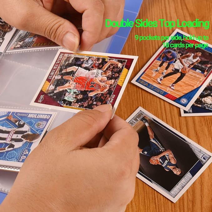 ABLY 120 Pages Double-Sided Trading Card Pages Sleeves 9-Pocket Clear Plastic - Image 7