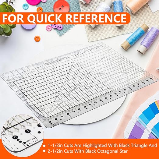 Upgrade 17-3/4 "x 22" Large Slotted Quilting Ruler, XL Slotted Quilting Ruler - Image 5
