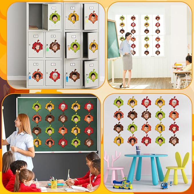 gisgfim 80Pcs Fall Cutouts Maple Leaves Decorations Bulletin Board Autumn Theme - Image 7