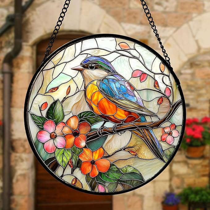 DASTOLL Stained Glass Window Hanging, and Mom 6.3 in - Image 2