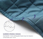 YnM Exclusive Weighted Blanket, Soothing Organic Long Stapled Cotton, Bed - Image 4