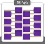 Bates- Foam Paint Brushes, 16 Pack, Violet Sponge Brushes - Image 2