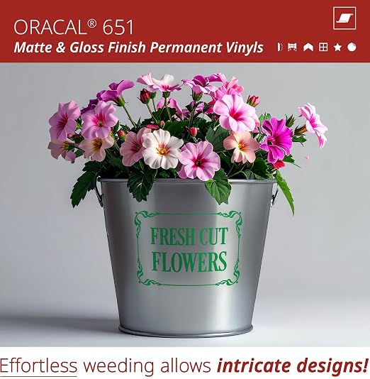 ORACAL 651 Matte Green Vinyl Durable Roll Easy to Weed Permanent Adhesive Craft - Image 3