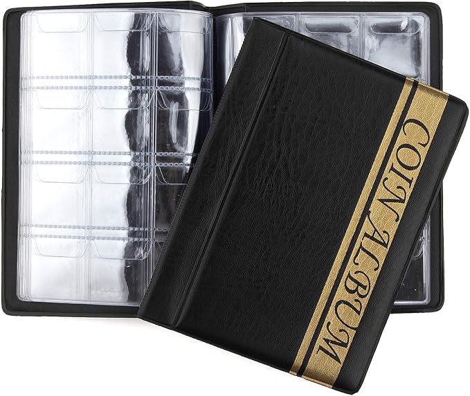 2 Pack of 120 Pockets Coin Album, 4.4 x 6.1 Handy Souvenir Penny Book, Coins - Image 6