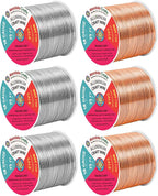 Mandala Crafts 18 GA Copper Silver Tone Combo Anodized Aluminum Craft Wire | by MandalaCrafts