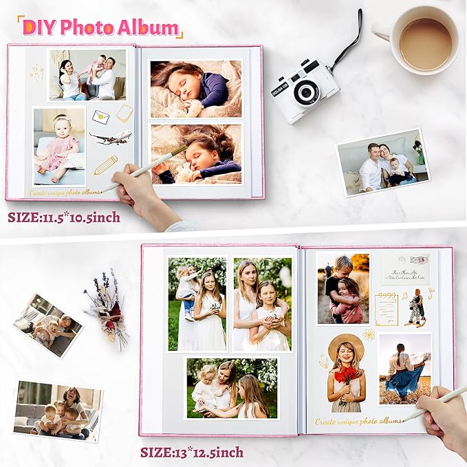 Artfeel Photo Album Self Adhesive Scrapbook, 60 Pages Large Photo Book - Image 3