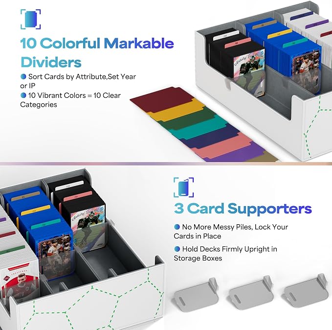 UAONO Trading Card Storage Box, Holds 1800 Sleeved Cards - Image 4
