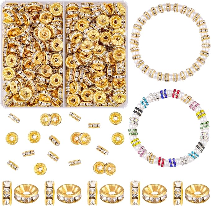 TINKRSTUFF 200 pcs 8mm Spacer Beads by TINKRSTUFF